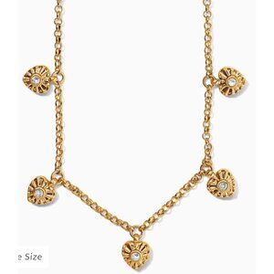 Brighton Esprit Heart Station Necklace STYLE JM7363 Color Gold $78 NWT